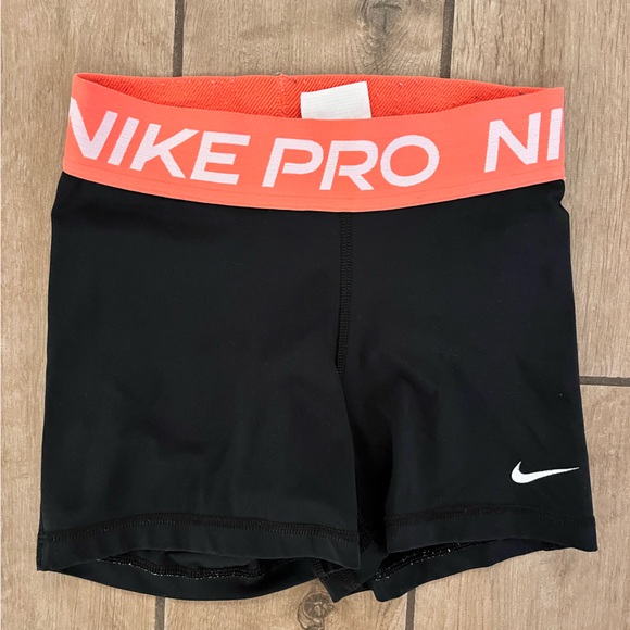 Nike Pants - Nike Black Shorts with Coral Elastic Waistband